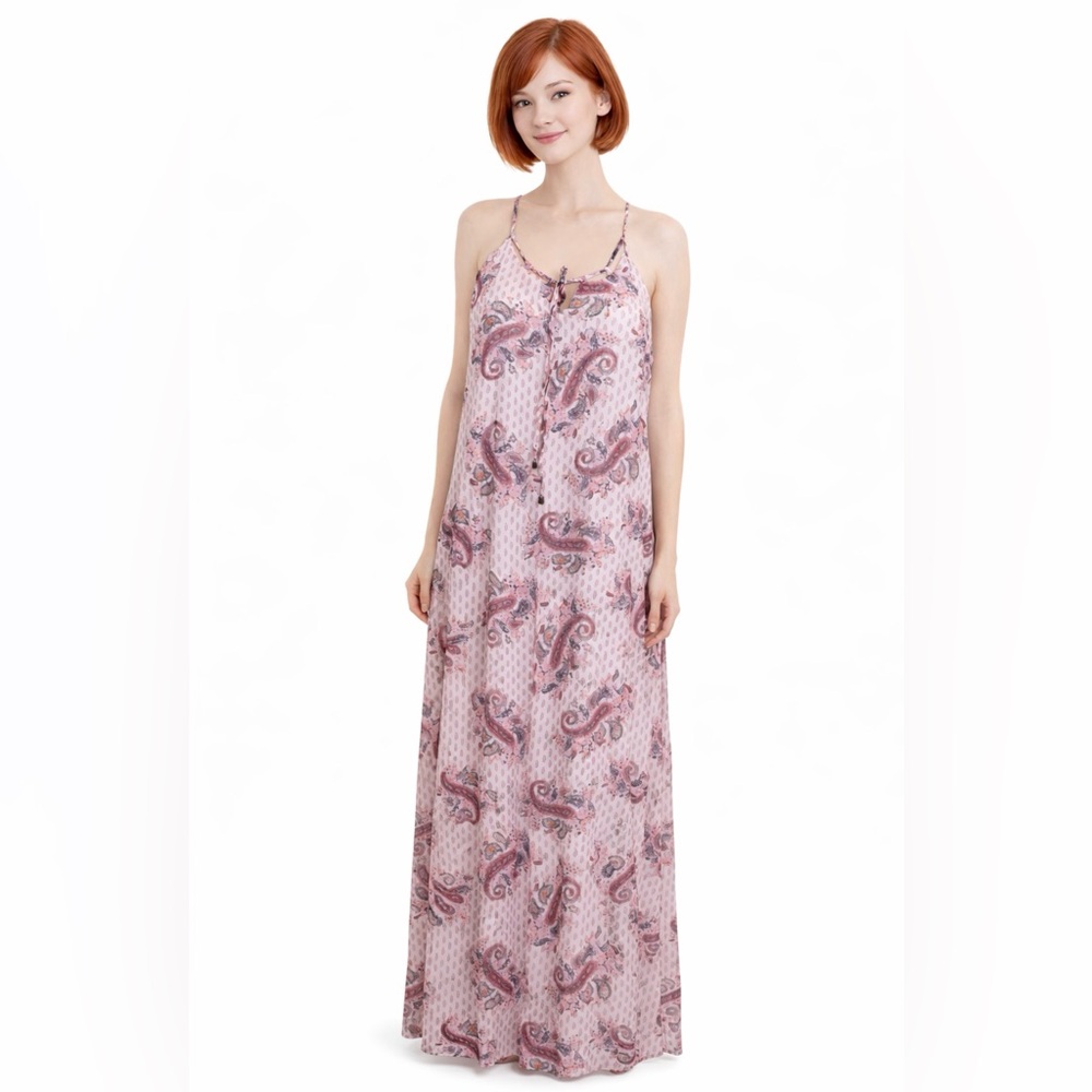 20 “ ptp Elegant Pink Paisley Maxi Dress